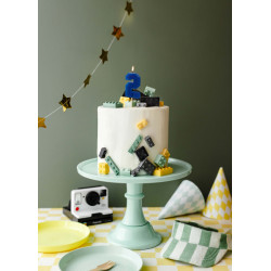 Narozeninová svíčka kostička číslo 2 modrá